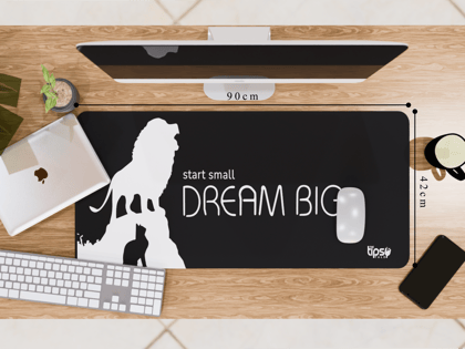 "Dream Big" Gaming Mousepad – Elevate Your Gaming Experience-Extra Large (42CM X 90CM)