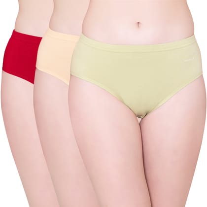 Bodyx women's combed cotton assorted Briefs Panty Pack of 3 ( BX507 )