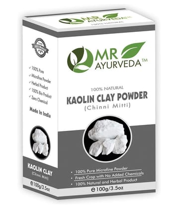 MR Ayurveda Kaolin Clay Powder for Skin Whitening Face Pack Masks 100 gm