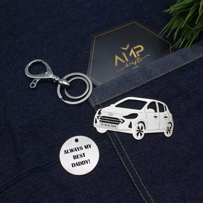 Hyundai Grand i10 Nios Keychain-Side View / Silver