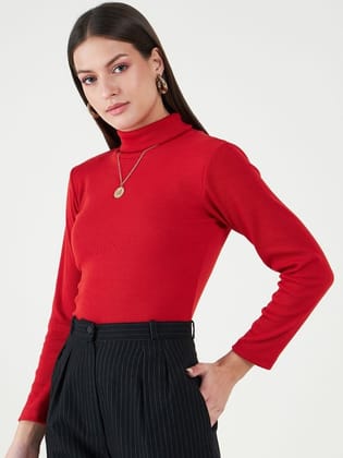 Pack Of 2 Long Sleeves Turtle Neck Cotton Tops
