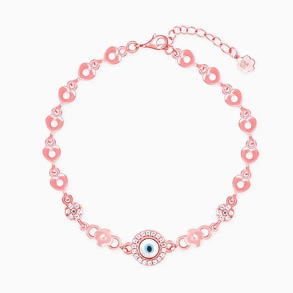 Rose Gold Zircon Evil Eye Bling Bracelet