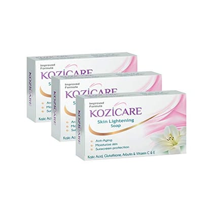 Kozicare Kojic Acid Soap Bar | Glutathione Soap | Soaps For Bath | Bath Soap Combo Offers | Anti Aging Properties & Glow | Bath Soap for Men & Women | Moisturize Skin & Excess Oil Control - Pack 