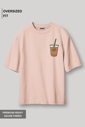 Iced Coffee- Oversized T-shirt-XS