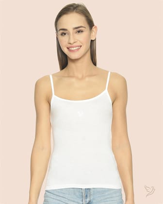 Sleek Spaghetti Cami With Adjuster - White-S / White
