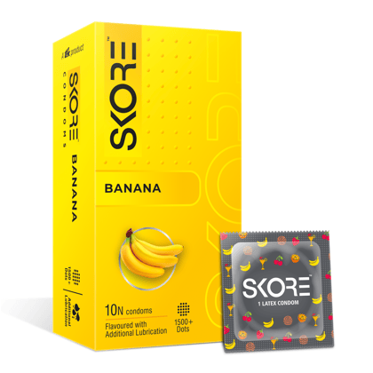 Skore Banana Flavoured Condoms 10s