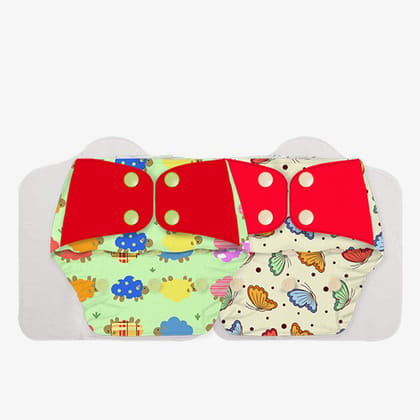 Regular Cloth Diapers with Soaker - Pack of 2