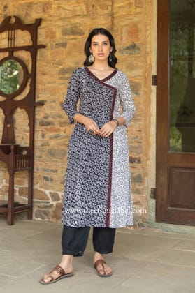 "Aaheli" Hand Block Printed Cotton kurta-S