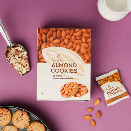 Loyka Almond Cookies (No Maida Added), 12 Pcs Box, 216 gm