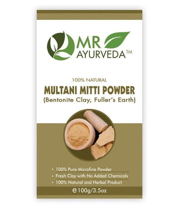 MR Ayurveda Multani Mitti Powder for Skin Whitening Face Pack Masks 100 gm