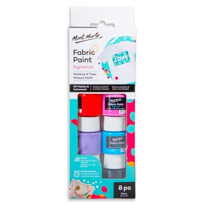 Mont Marte Signature Fabric Paints-8 SHADES X 20 ML