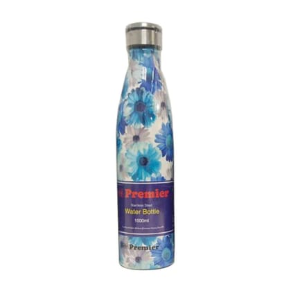 Premier Stainless Steel Color Printed Water Bottle 1000 & 750 ml - 0.75 Ltr