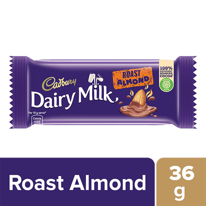 Cadbury Dairy Milk Roast Almond Chocolate Bar, 36 G