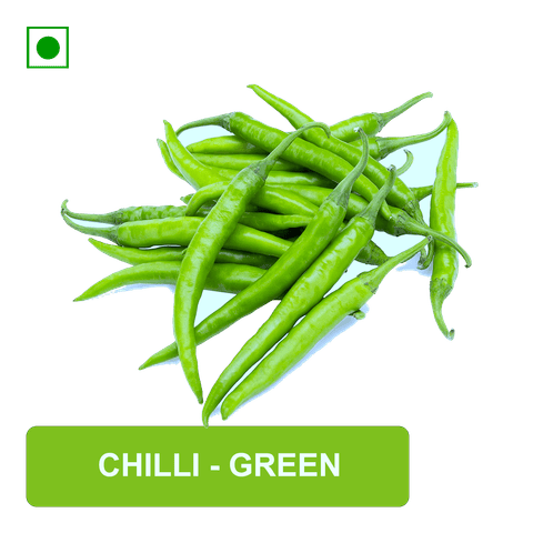 Green Chilli\, 100 gm Packed