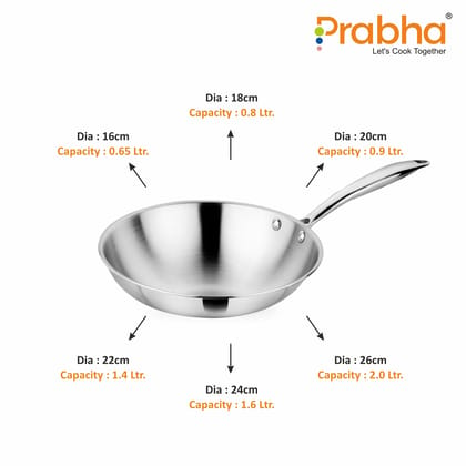 Prima Triply Frypan Without Lid-0.65L