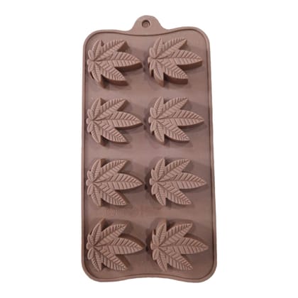 8 slot Marijuana leaf Chocolate Mould