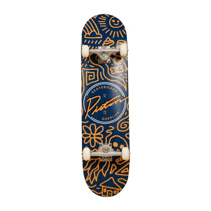 PISTON COMPLETE SKATEBOARDS 7.25"  Doodle (BEST SIZE FOR KIDS UNDER 10)-7.25" X 29"