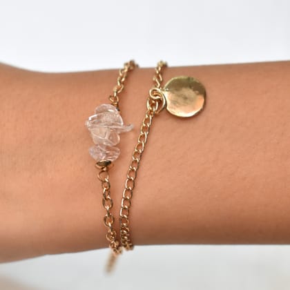 TFC Crystal Stone Gold Plated Bracelet