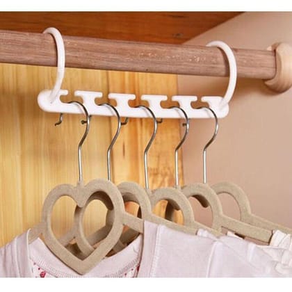 Space Saving 5 Hook Flexible Hanger (Pack Of 8 Hangers)