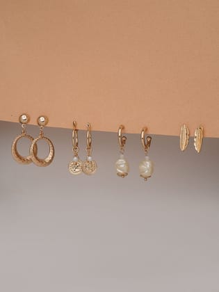 4 Pairs Danglers Earrings