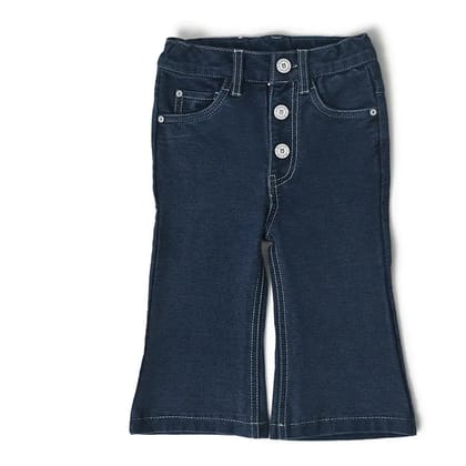 Baby Girls Flare Fit Denim-0-3 M / Blue