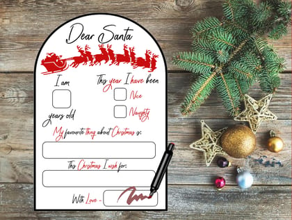 Dear Santa  - Reusable Sign Board