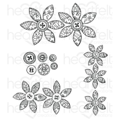 Buttons and Blooms - Stamp