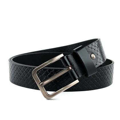 Hemener Men Black Grain Leather Belt-28