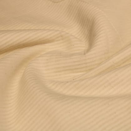 Natural Cotton Self Woven Dyeable Fabric-Per Meter