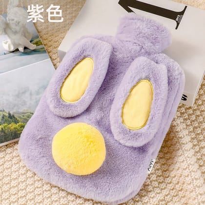 Hot Water Bag with Cute Soft Cover-Purple