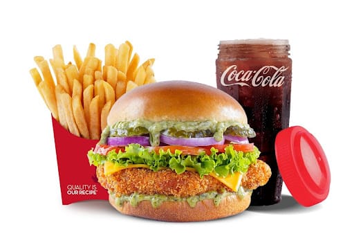 Chimichurri Chicken Burger Or Wrap Combo.