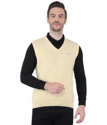 Monte Carlo - Beige Woollen Blend Mens Pullover Sweater ( Pack of 1 ) - None