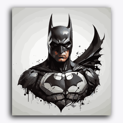 Batman-Wooden Frame / 18x20 inch / 32 Palette