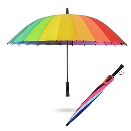 Rainbow coloured Umbrella for travel / outside-RAINBOW UMBRELLA