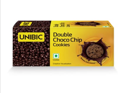 UNIBIC Double Choco Chip, 75g Cookies (300 g, Pack of 4)