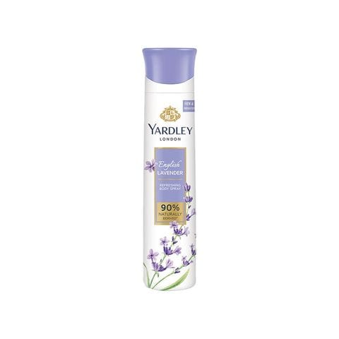 Yardley London English Lavender Refreshing Body Spray, 150 ml Bottle