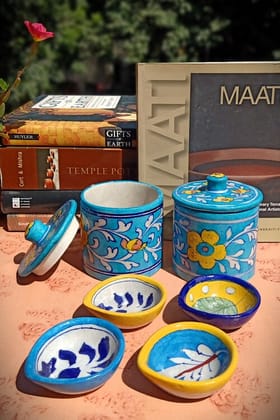 Terracotta by Sachii Jaipur Blue Pottery Diwali Gift Set Big