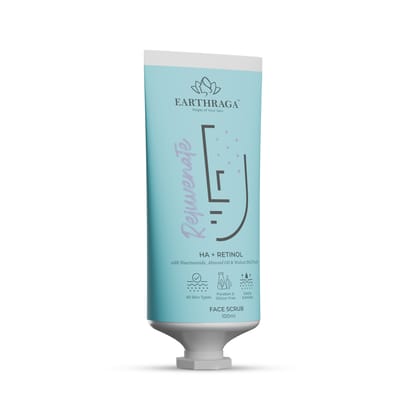 Earthraga HA + Retinol Face Scrub | For Men and Women | 100 ml