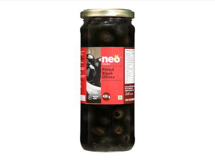 Neo Foods Pitted Black Olives 430g