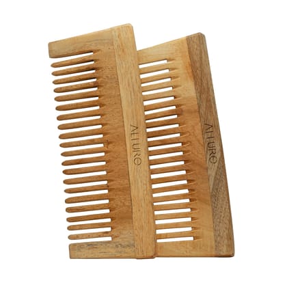 Allure Wooden Neem Comb CS-01 - Pack of 2