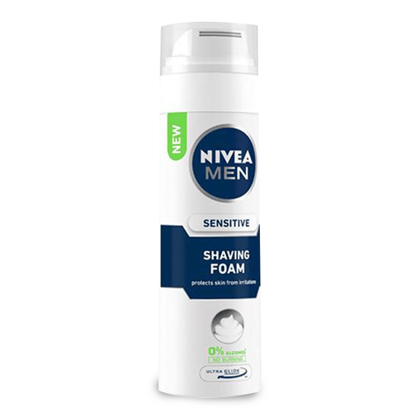Nivea Sensitive Shaving Foam, 200 ml Can