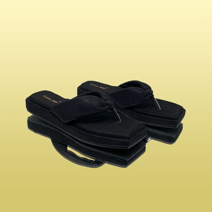 Classic Black Flip-Flops - Minimalist Edition-Black / 36