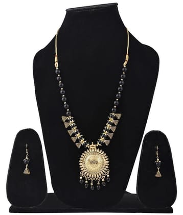 Sunhari Jewels Black Alloy Necklace Set ( Pack of 1 ) - Black