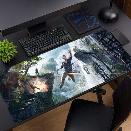 Un-charted Mouse Pad (31 X 12 Inches) - Gaming Mouse Pad | Rubber Base Desk Mat