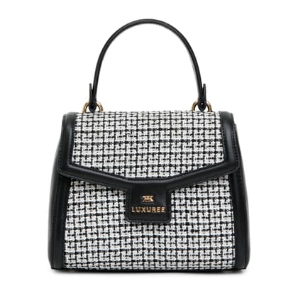 Luxuree Tweed Handbag (M)-White