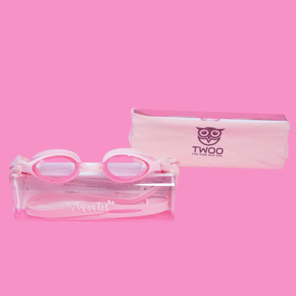 AquaTot Cloth Strap Swimming Goggles-Pink