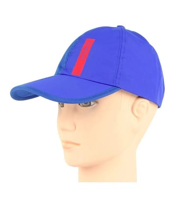 Bonjour Blue Polyester Baseball Cap - Free