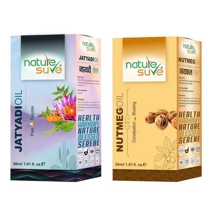 Nature Sure Combo - Jatyadi Oil 30ml and Nutmeg Jaiphal Oil 30ml