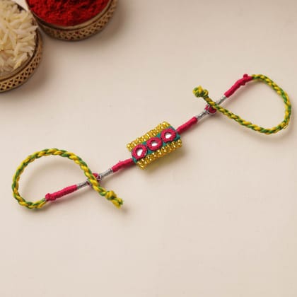 Handmade Mirror & Beadwork Rakhi 45