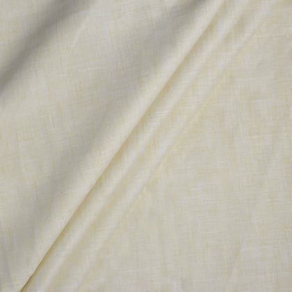 100% Linen, Yarn Dyed, Plain,Light Yellow, Men And Women, Unstitched Shirting Or Top Fabric-1 Meter